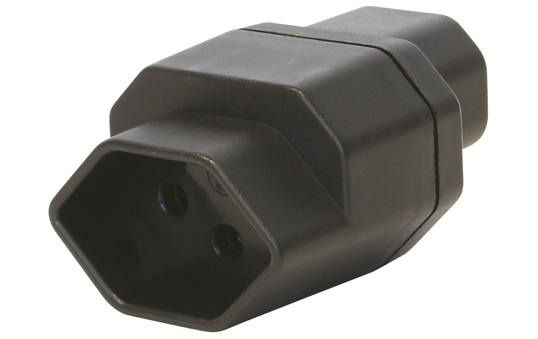 STEFFEN Adapterstecker C14 - T13 Schwarz STEFFEN Adapterstecker C14 - T13 Schwarz