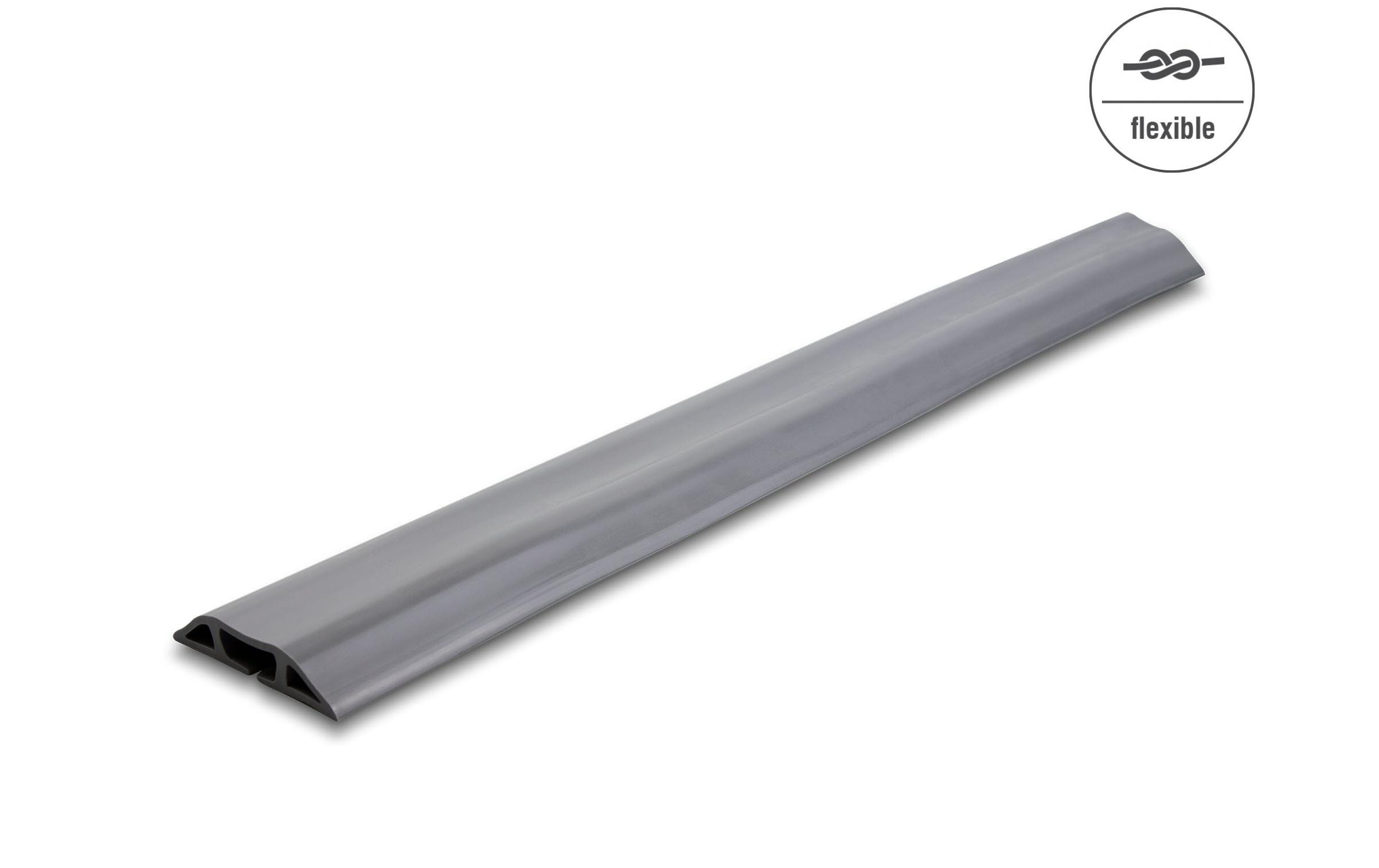Delock Kabelkanal flexibel, 1.5 m x 70 mm Grau