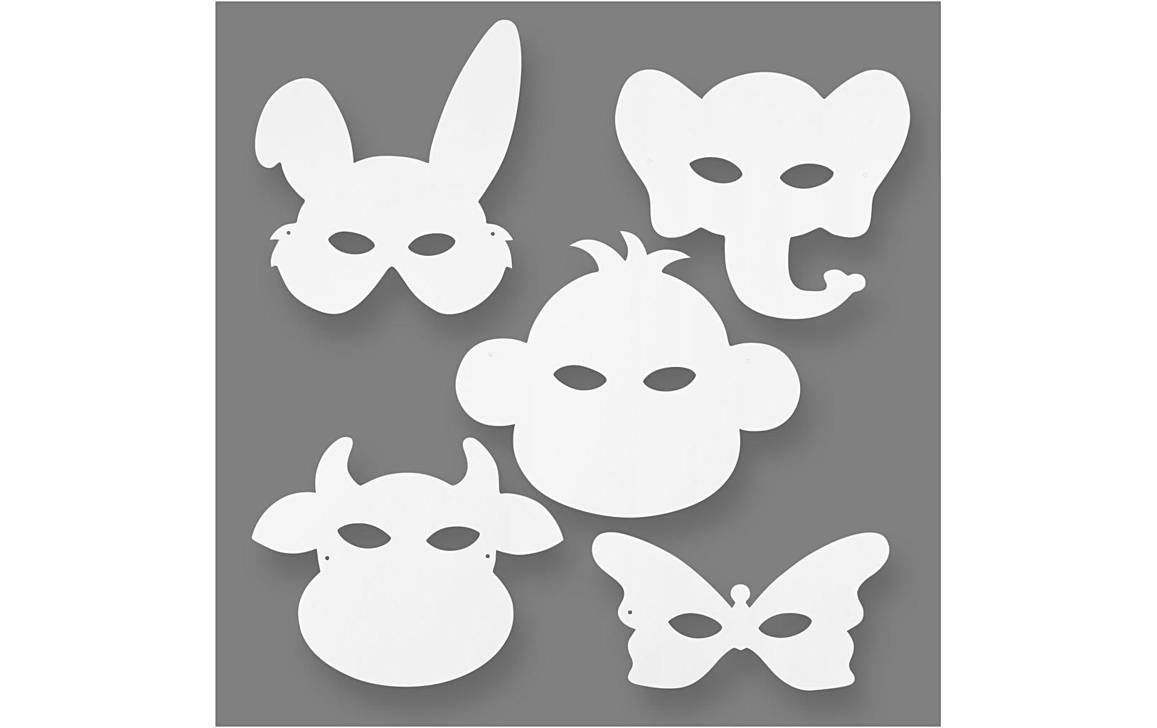 Creativ Company Partyaccessoire Tier-Masken 16 Stück