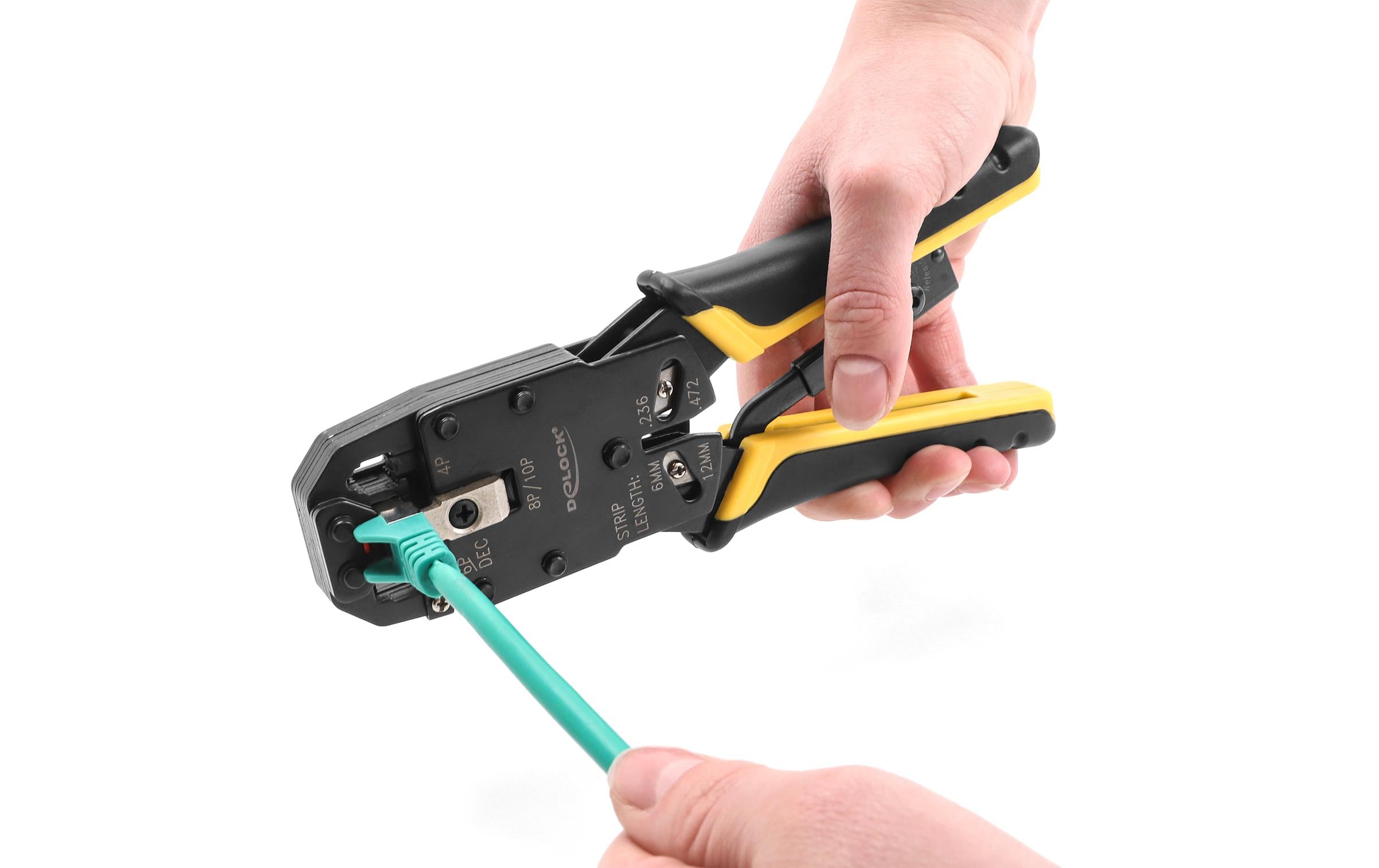Delock Crimpzange für RJ50, RJ45, RJ12/11, 6P DEC, 4P