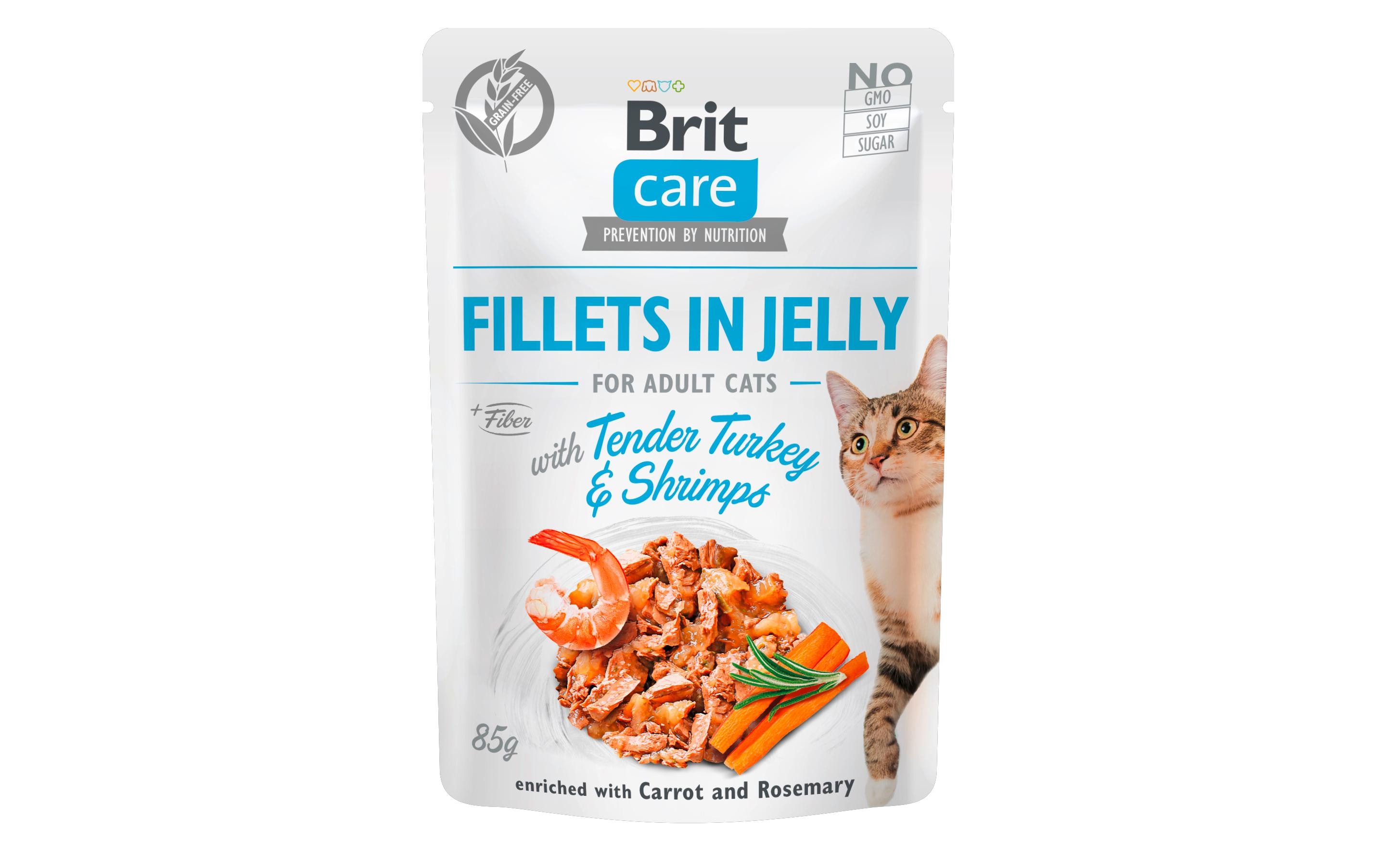 Brit Nassfutter Care Fillets Gelée Truthahn & Shrimp, 85 g