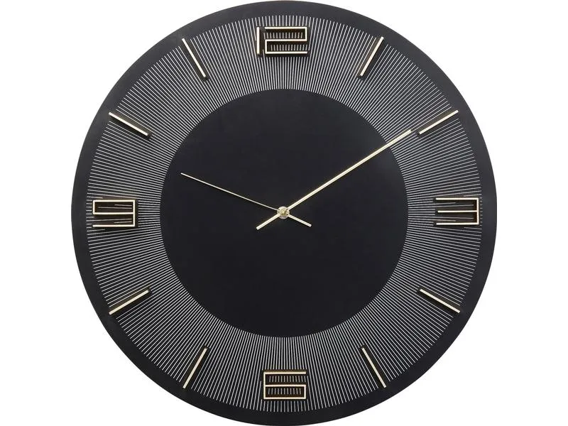 Kare Wanduhr Leonardo Ø 49 cm, Schwarz Kare Wanduhr Leonardo Ø 49 cm, Schwarz