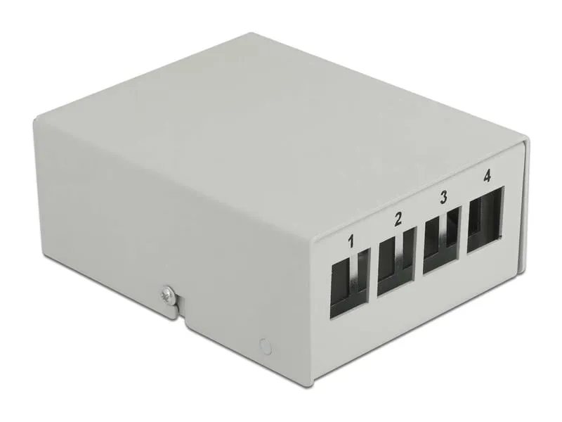 Delock Gehäuse Keystone Patchpanel 4 Port grau