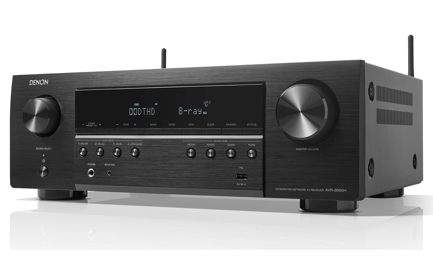 Denon AV-Receiver AVR-S660H Schwarz