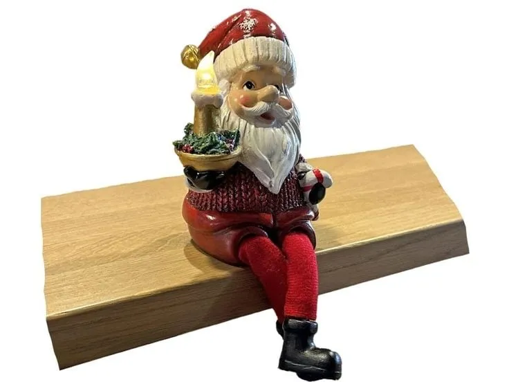 Dameco LED-Figur Santa Kantenhocker, Polyresin, 7 x 10 x 13.5 cm Dameco LED-Figur Santa Kantenhocker, Polyresin, 7 x 10 x 13.5 cm