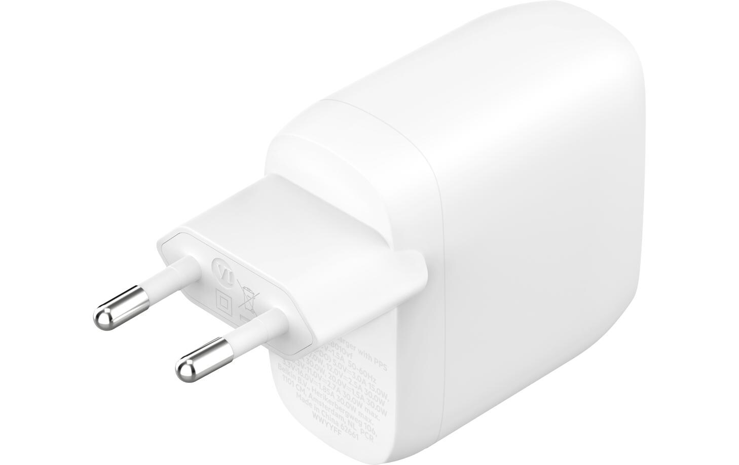 Belkin USB-Wandladegerät Dual USB-C Weiss Belkin USB-Wandladegerät Dual USB-C Weiss