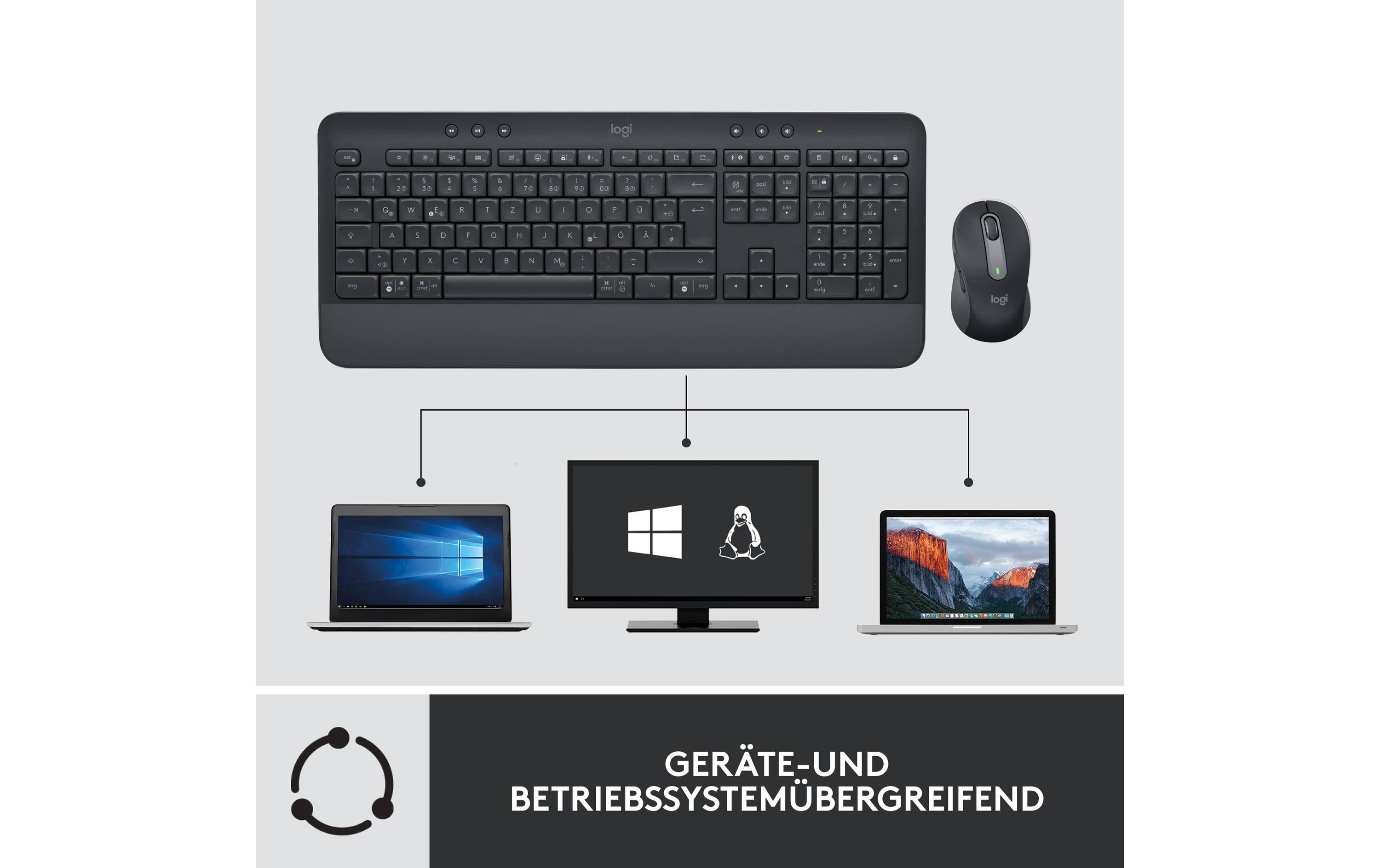 Logitech Tastatur-Maus-Set MK650 Combo for Business US-Layout