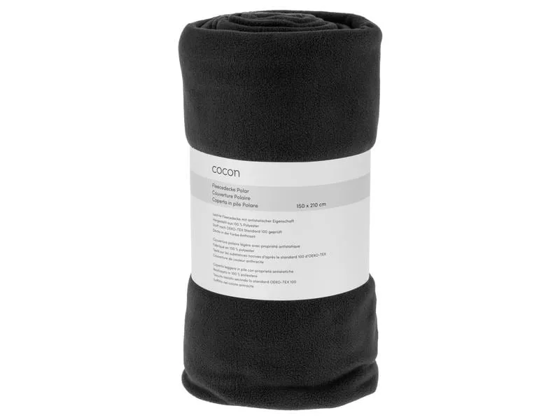 COCON Decke Fleece Polar 150 x 210 cm, Anthrazit COCON Decke Fleece Polar 150 x 210 cm, Anthrazit