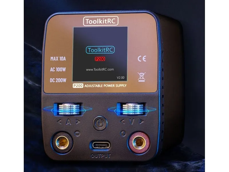 ToolkitRC RC Netzteil P200 V2 100 W 1-30 V DC, USB-C PD 65 W