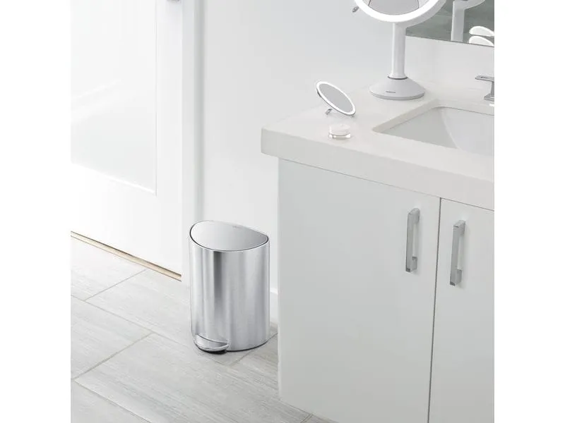 Simplehuman Abfalleimer 6 l, Silber gebürstet