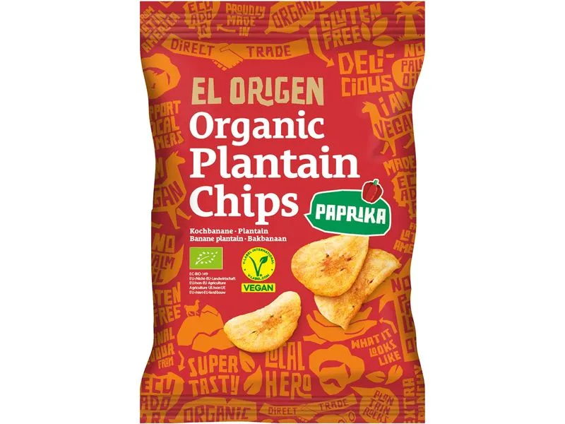 El Origen Kochbananen-Chips Paprika 80 g El Origen Kochbananen-Chips Paprika 80 g
