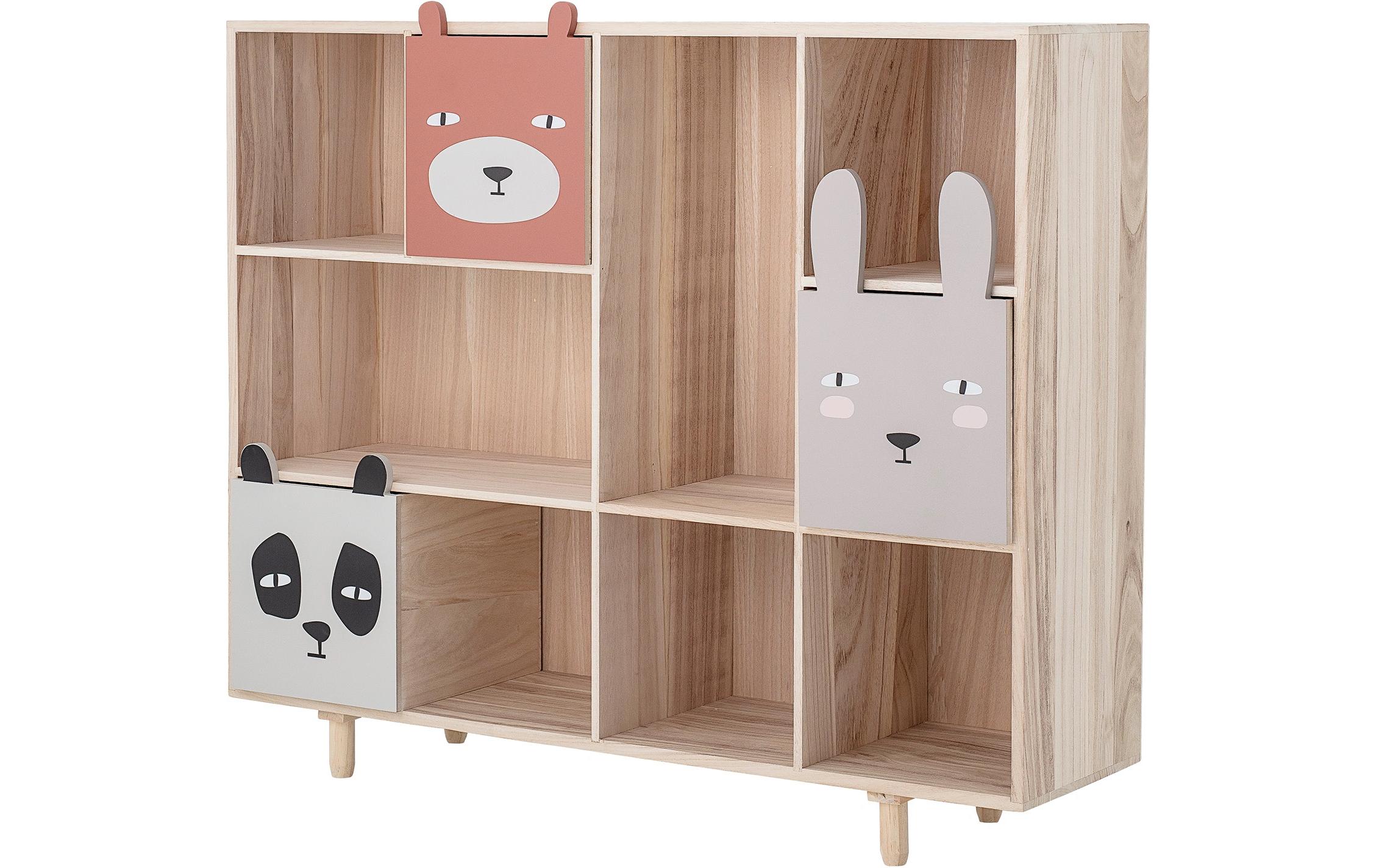 Bloomingville Bücherregal Calle mit Schubladen Natur, Paulownia Bloomingville Bücherregal Calle mit Schubladen Natur, Paulownia