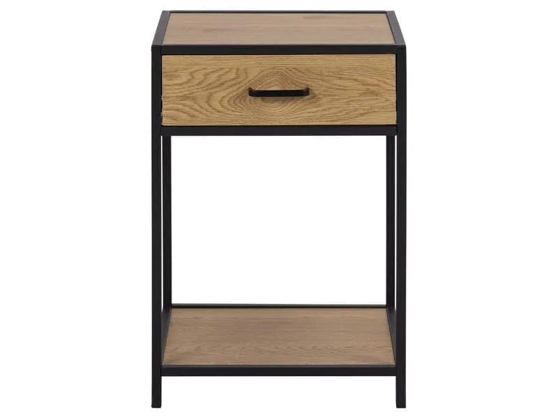 AC Design Nachttisch Seaford 42 x 35 x 63 cm, Nature/Schwarz AC Design Nachttisch Seaford 42 x 35 x 63 cm, Nature/Schwarz