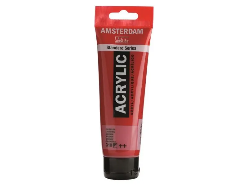 Amsterdam Acrylfarbe Standard 318 Karmin halbdeckend, 120 ml Amsterdam Acrylfarbe Standard 318 Karmin halbdeckend, 120 ml