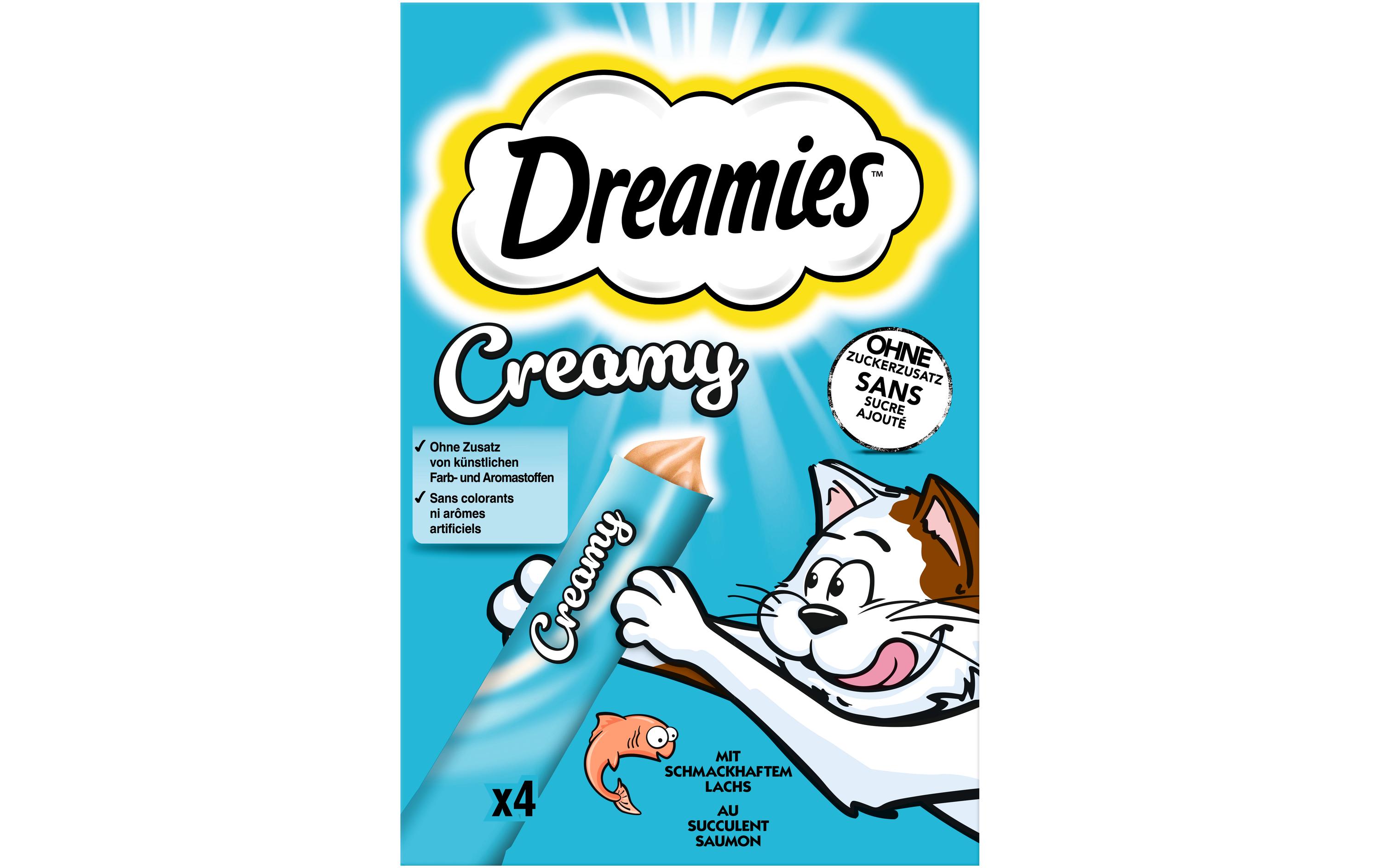 Dreamies Katzen-Snack Creamy Lachs, 4 x 10g Dreamies Katzen-Snack Creamy Lachs, 4 x 10g