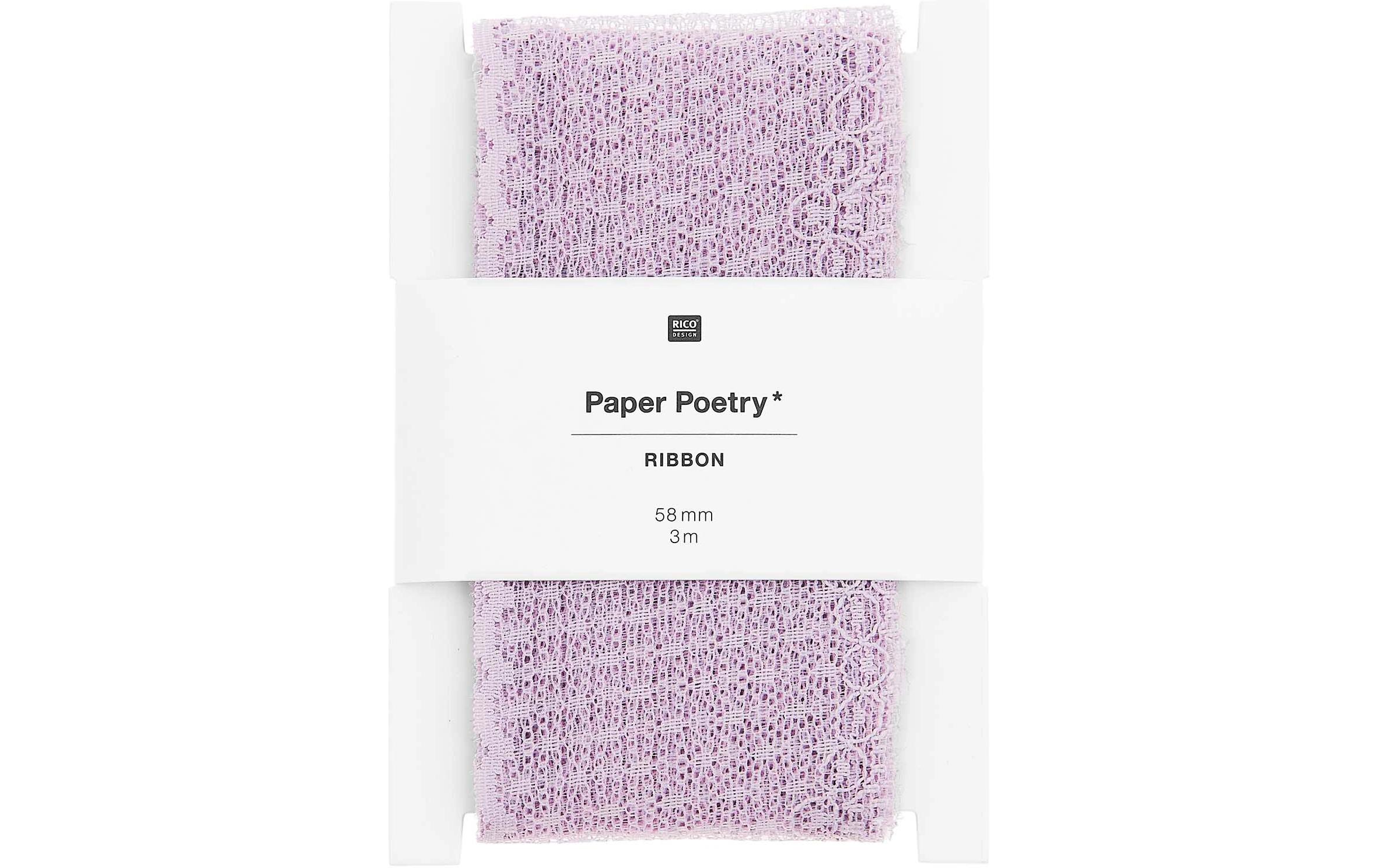 Rico Design Spitzenband Pünktchen 58 mm x 3 m, Flieder
