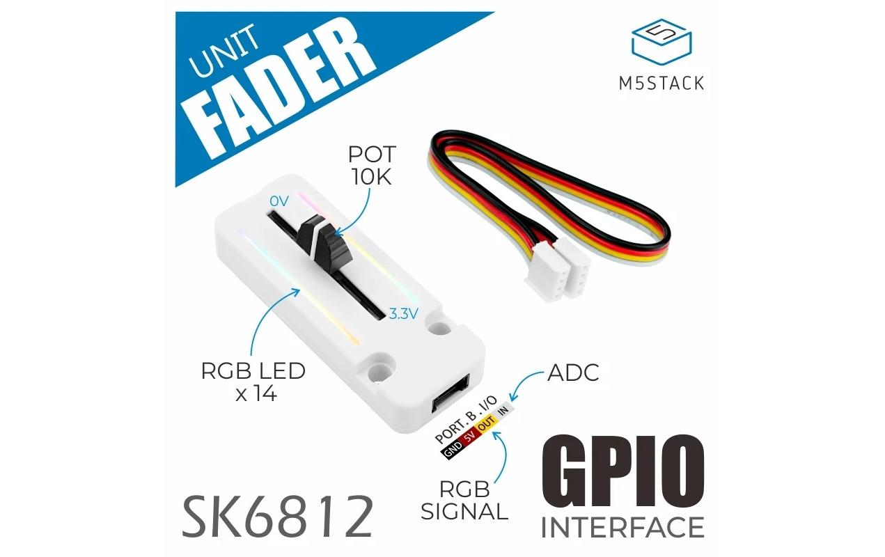 M5Stack Fader Modul mit B10K Potentiometer M5Stack Fader Modul mit B10K Potentiometer