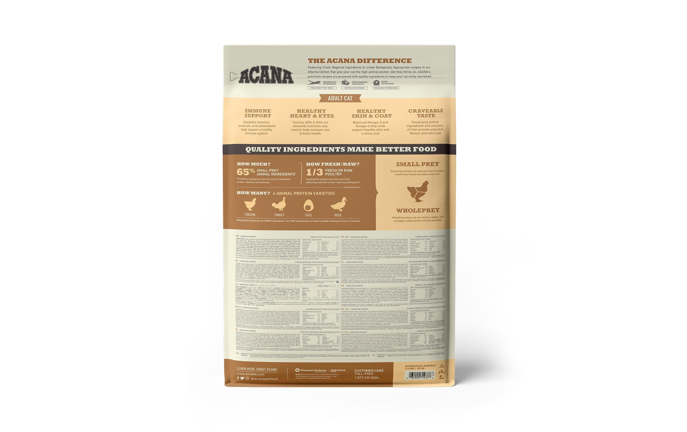 Acana Trockenfutter Homestead Harvest, 4.5 kg