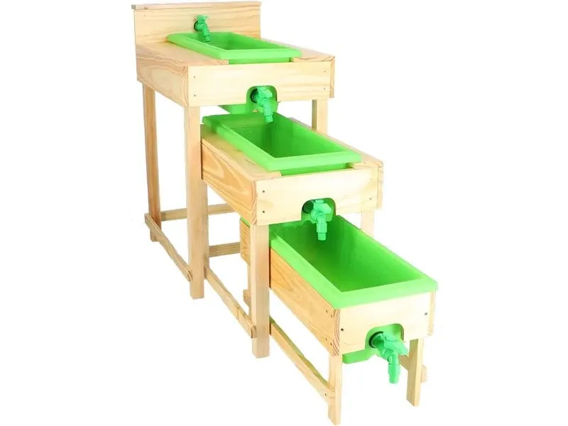 Esschert Design Wassertisch-Set Holz, 3-teilig Esschert Design Wassertisch-Set Holz, 3-teilig