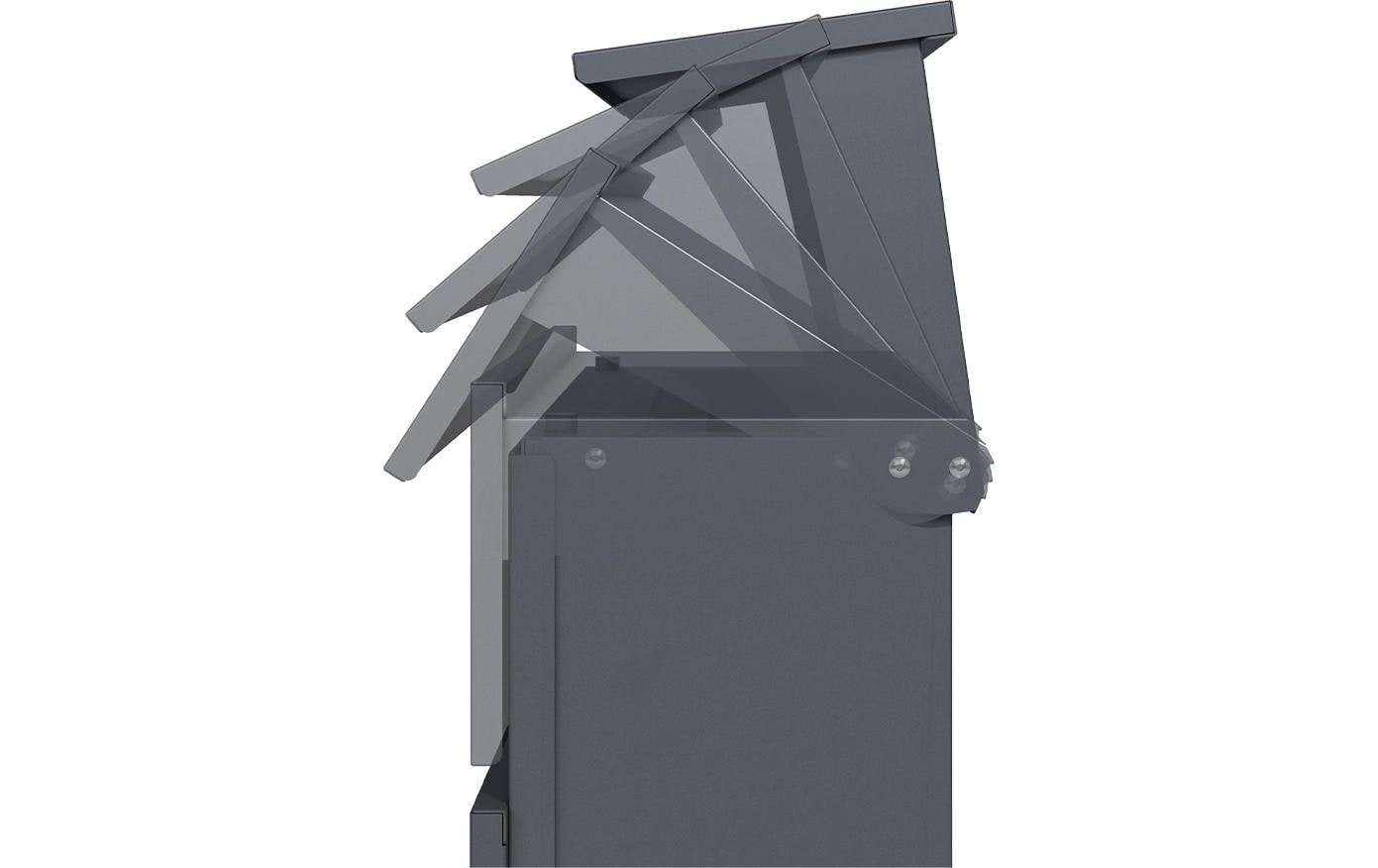 Holmberg Briefkasten 39.5 x 14.2 x 115 cm Anthrazit