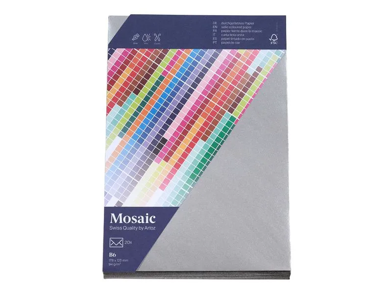 Artoz Couvert Mosaic B6, 20 Stück, Silber