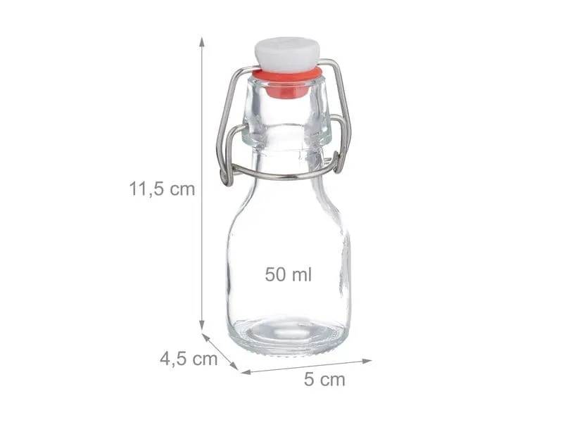 relaxdays Fermentationsglas mit Bügelverschluss 30 Stück, 50 ml relaxdays Fermentationsglas mit Bügelverschluss 30 Stück, 50 ml