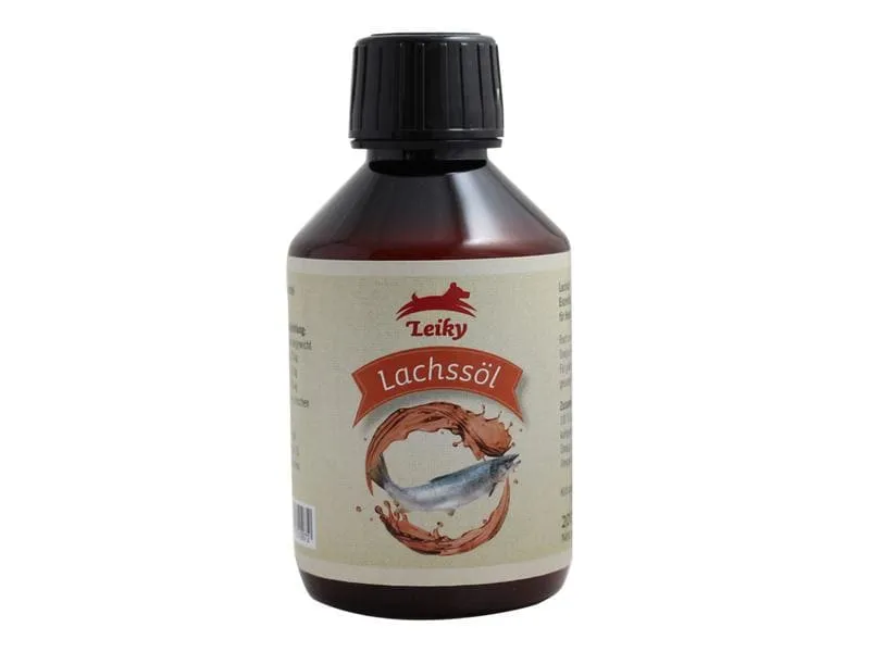 Leiky Hunde-Nahrungsergänzung Lachsöl, 200 ml Leiky Hunde-Nahrungsergänzung Lachsöl, 200 ml