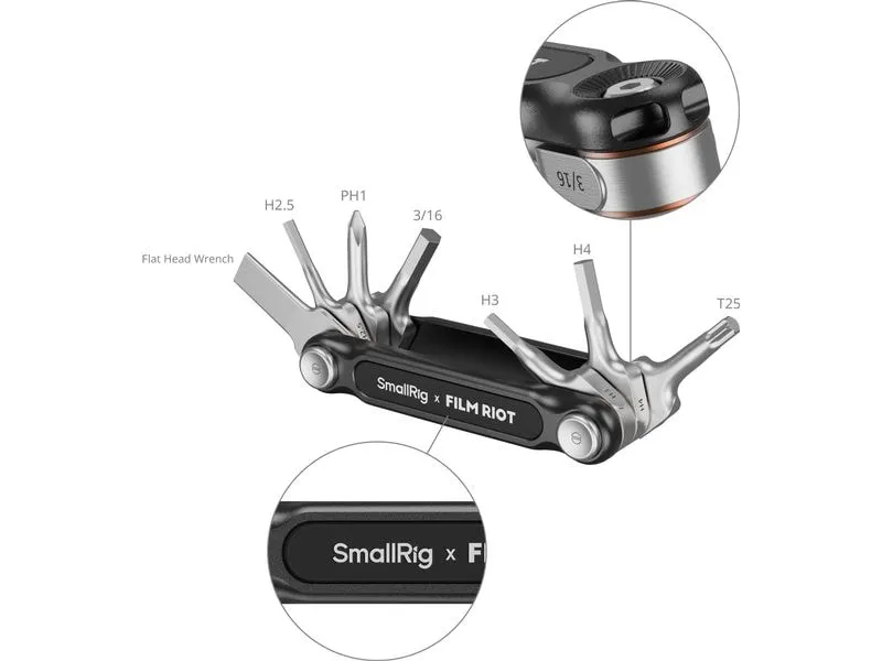 Smallrig 7-in-1-Klappschlüsselsatz Schwarz
