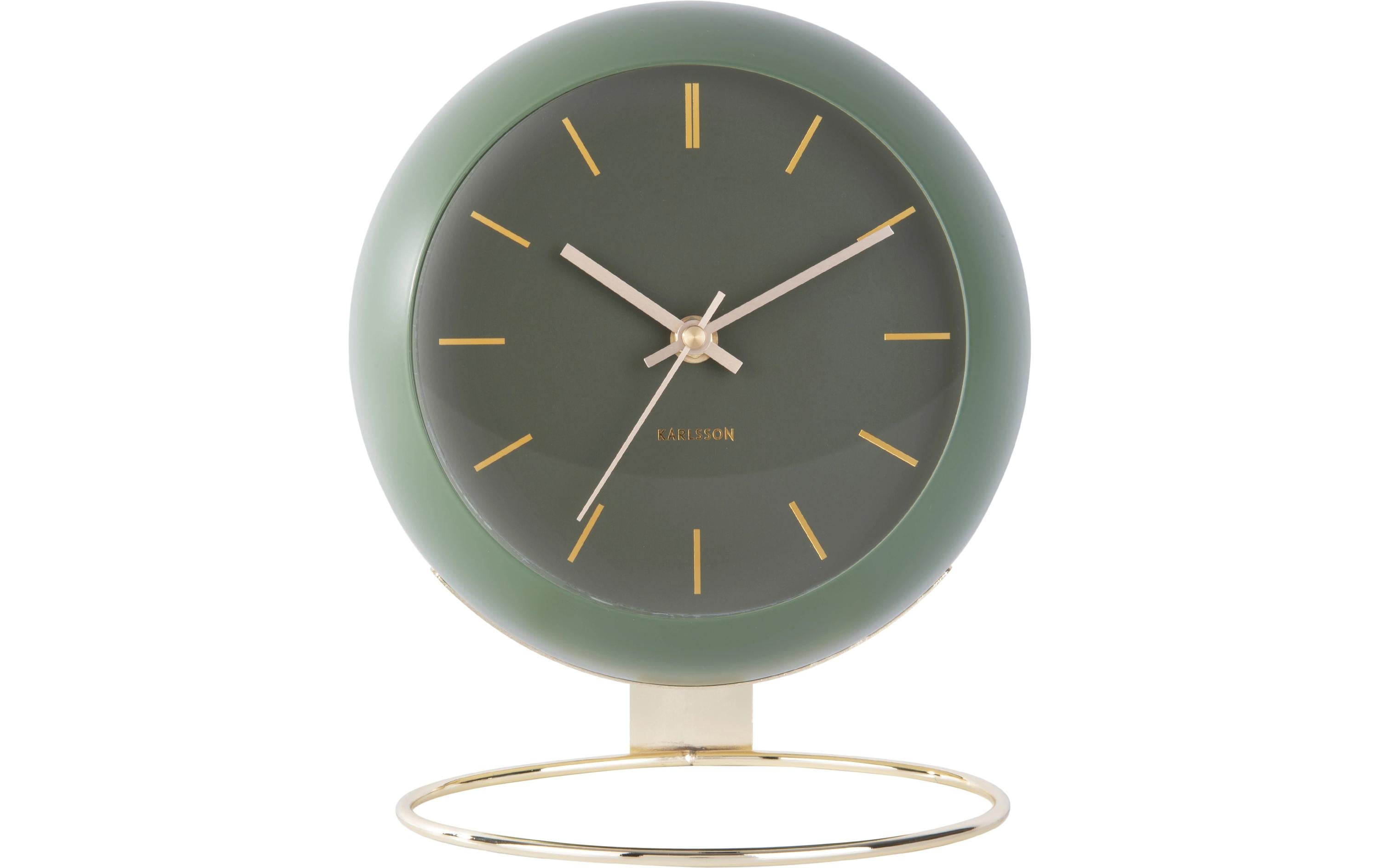 KARLSSON Tischuhr Globe 25 cm, Grün