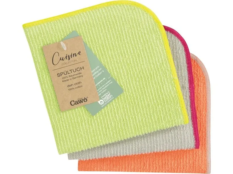Cawö Abwaschlappen Trio 30 x 30 cm, 3 Stück, Pistazie/Mandarine Cawö Abwaschlappen Trio 30 x 30 cm, 3 Stück, Pistazie/Mandarine