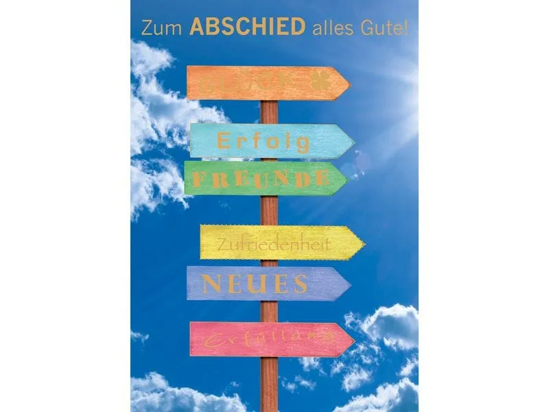 ABC Abschiedskarte A4 ABC Abschiedskarte A4