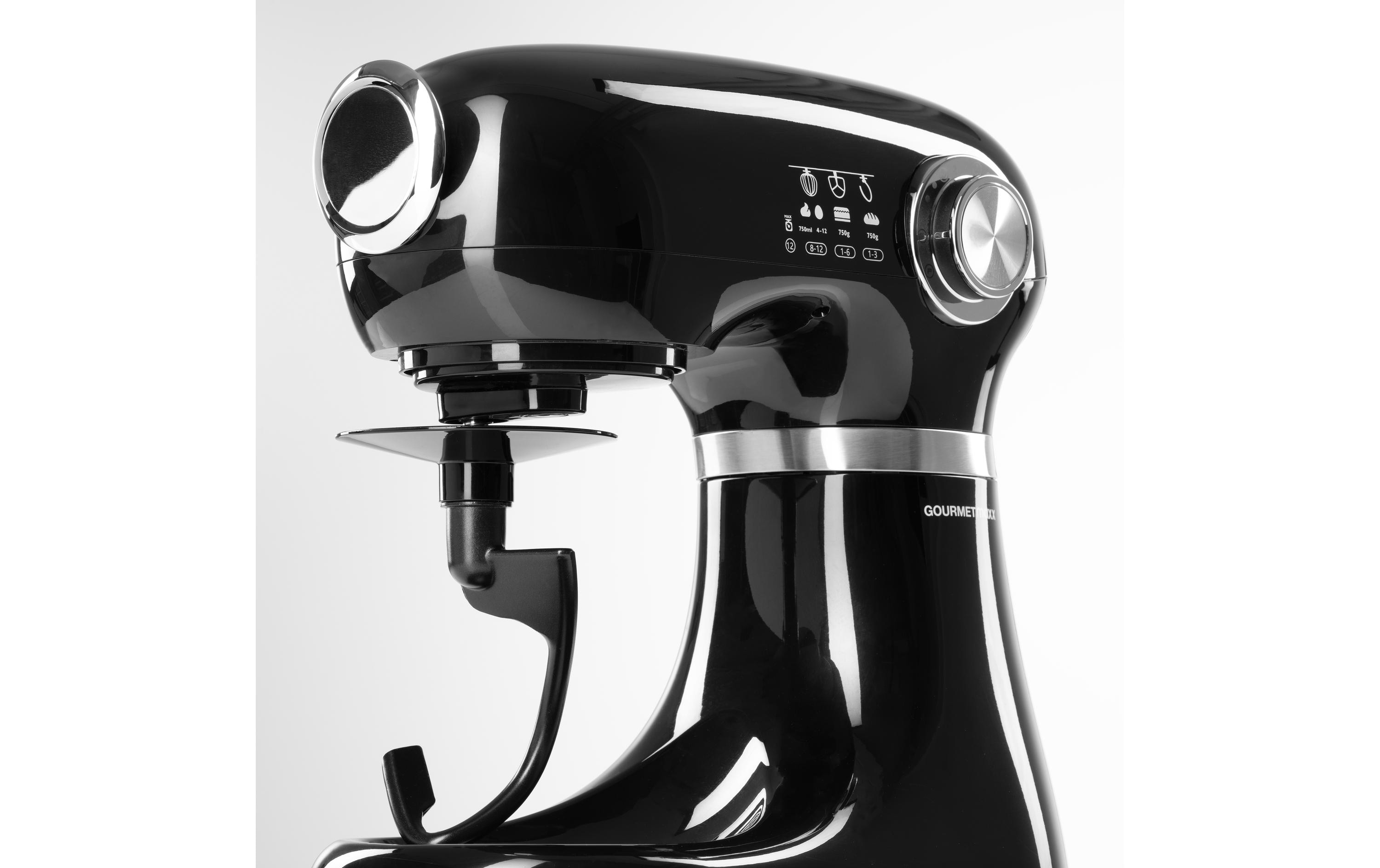 GOURMETmaxx Küchenmaschine Schwarz