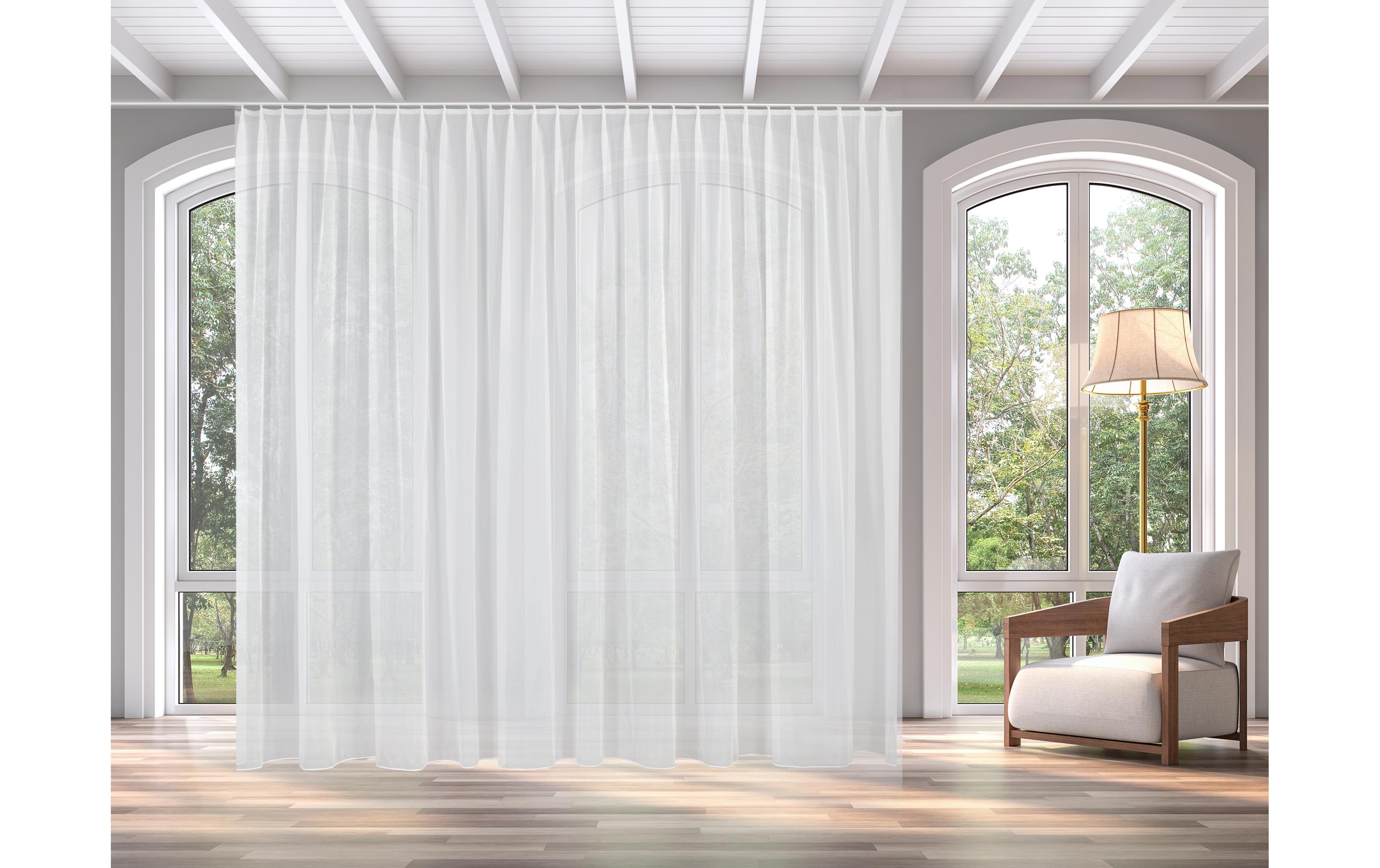 Casa Leon Tagvorhang mit Faltenband 300 cm x 245 cm