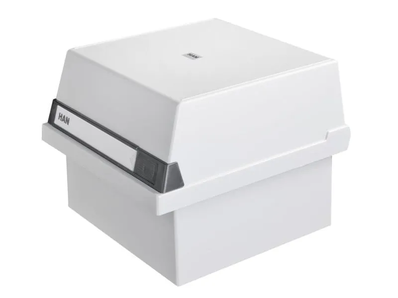 HAN Karteibox A5 Quer, 800 Karten, Grau