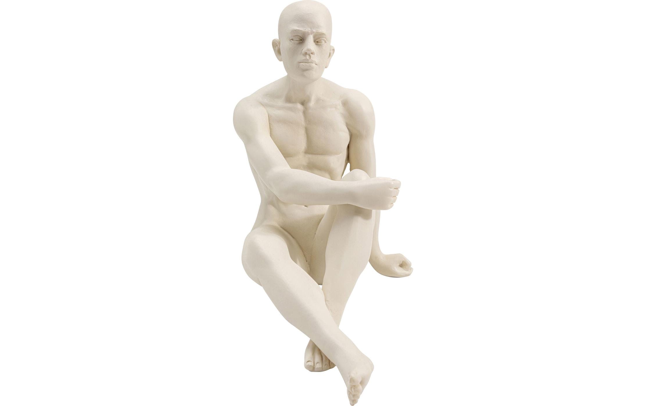 Kare Buchstütze Meditating Man 2er Set, Beige