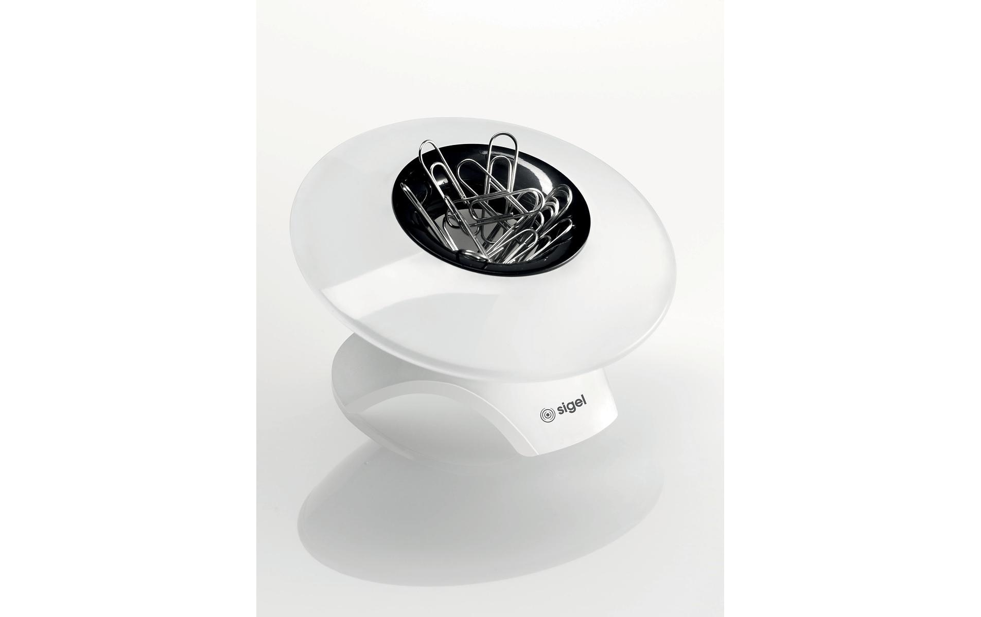 Sigel Büroklammerspender Eyestyle Weiss/Schwarz Sigel Büroklammerspender Eyestyle Weiss/Schwarz