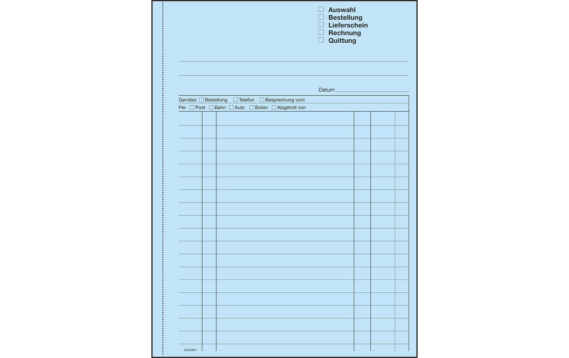 Favorit Durchschreibeblock 156 x 210 mm Mehrzweckbuch, 50 x 2 Blatt