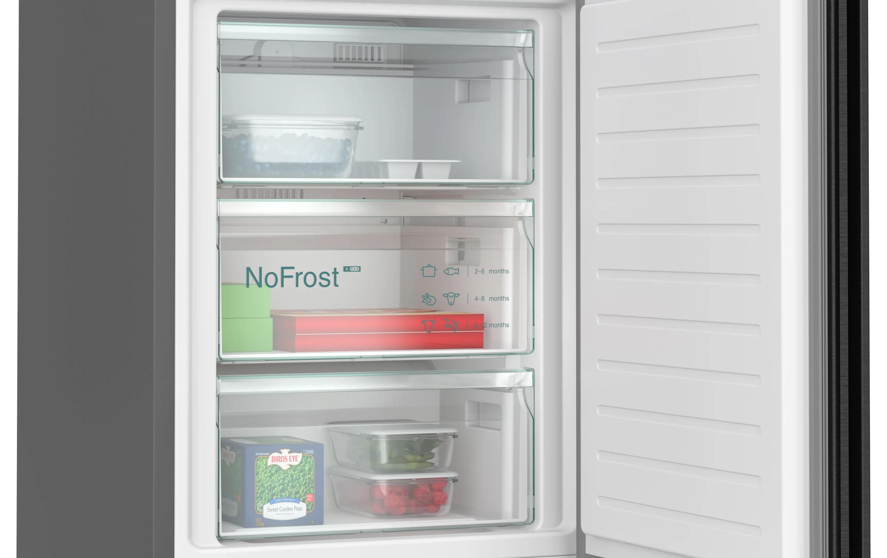 Siemens Kühl-Gefrierkombination KG39NSBBF Rechts/Wechselbar, Schwarz