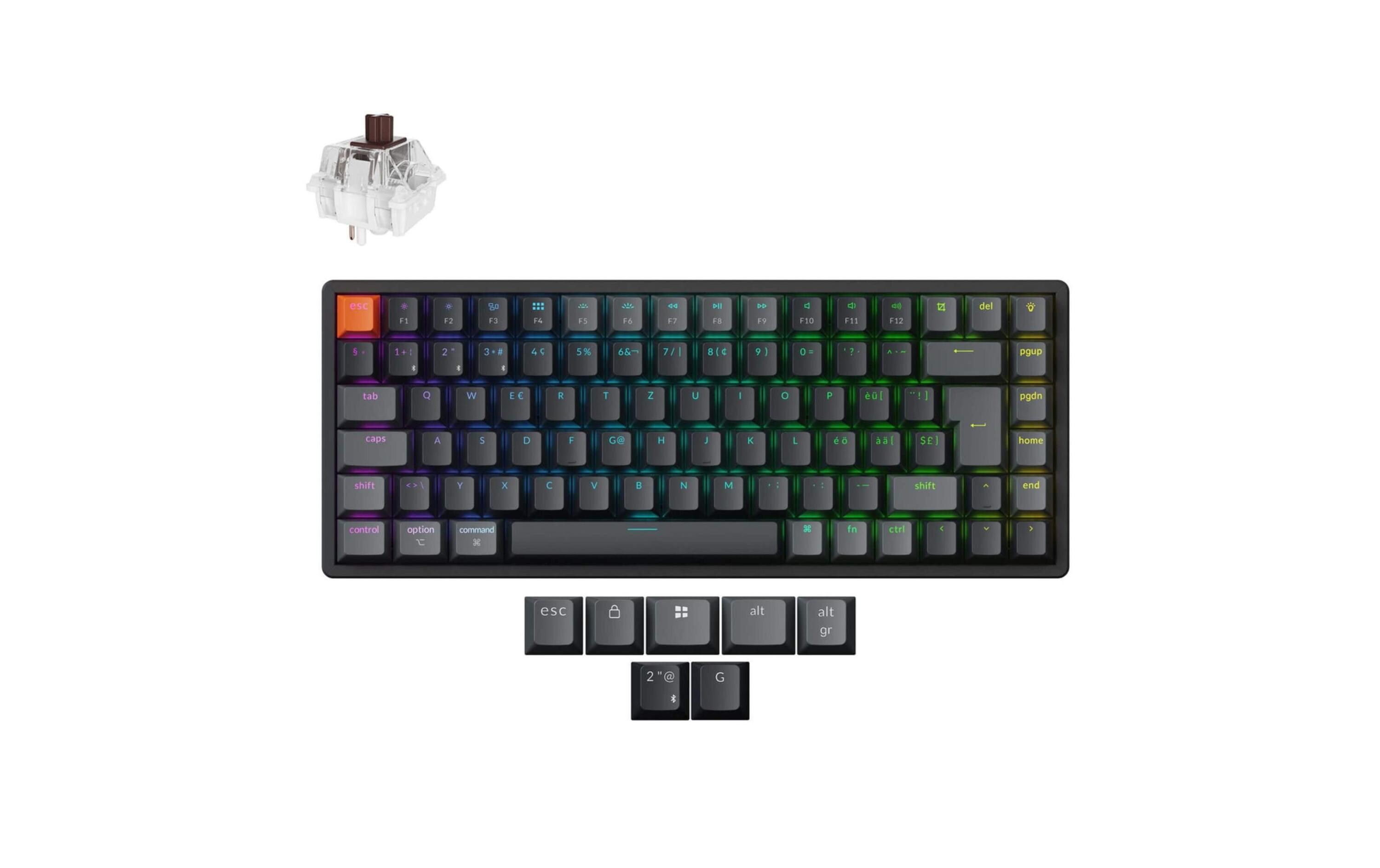 Keychron Gaming-Tastatur K2 QMK Version 3 Brown Switch Keychron Gaming-Tastatur K2 QMK Version 3 Brown Switch