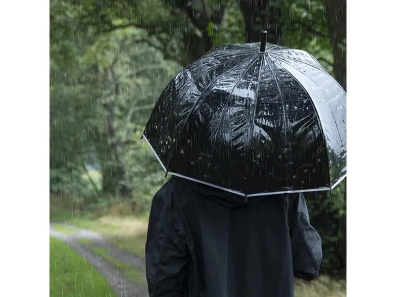 Esschert Design Schirm Sternenhimmel Schwarz/Weiss