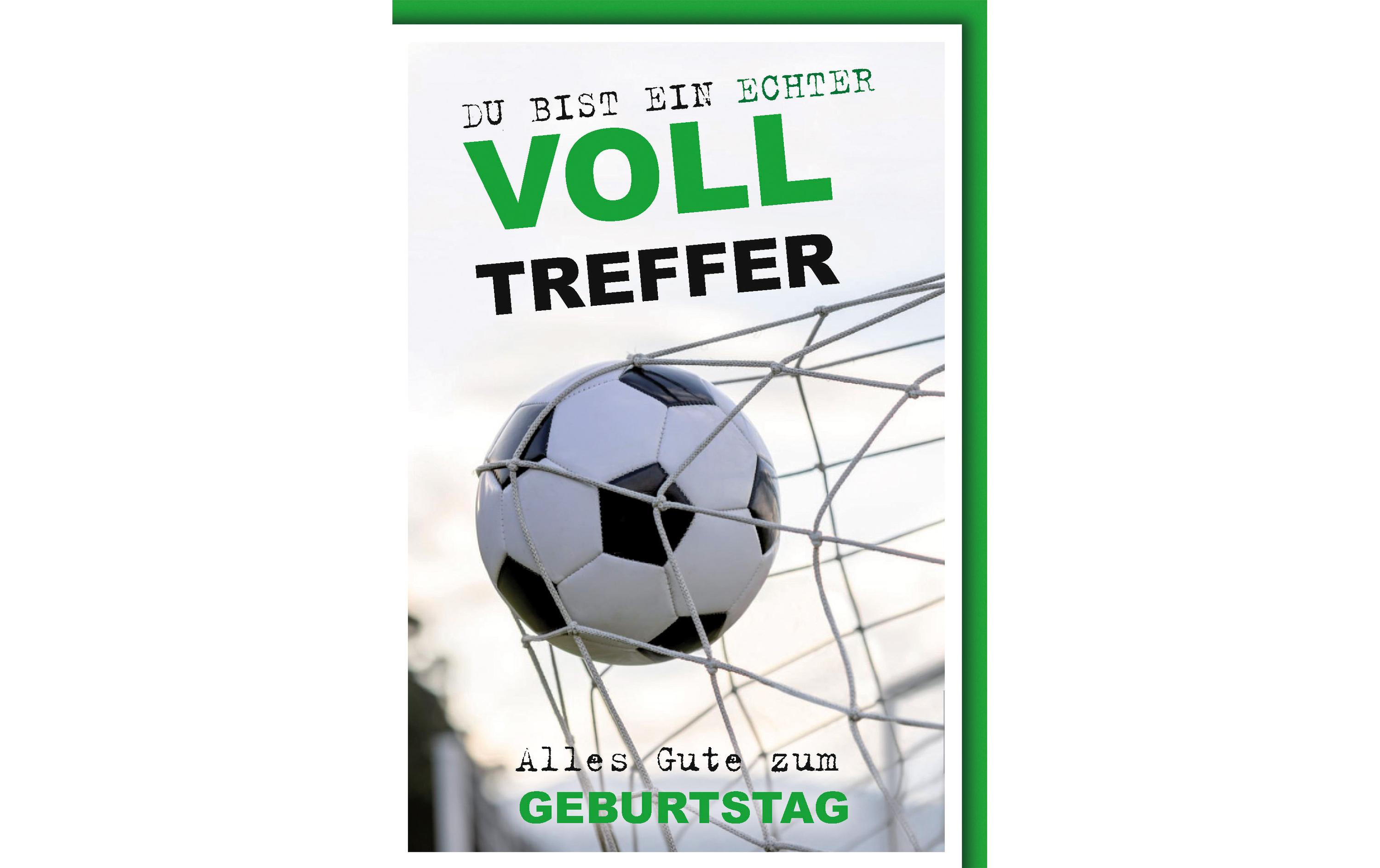 Braun + Company Geburtstagskarte Fussball 11.5 x 17 cm