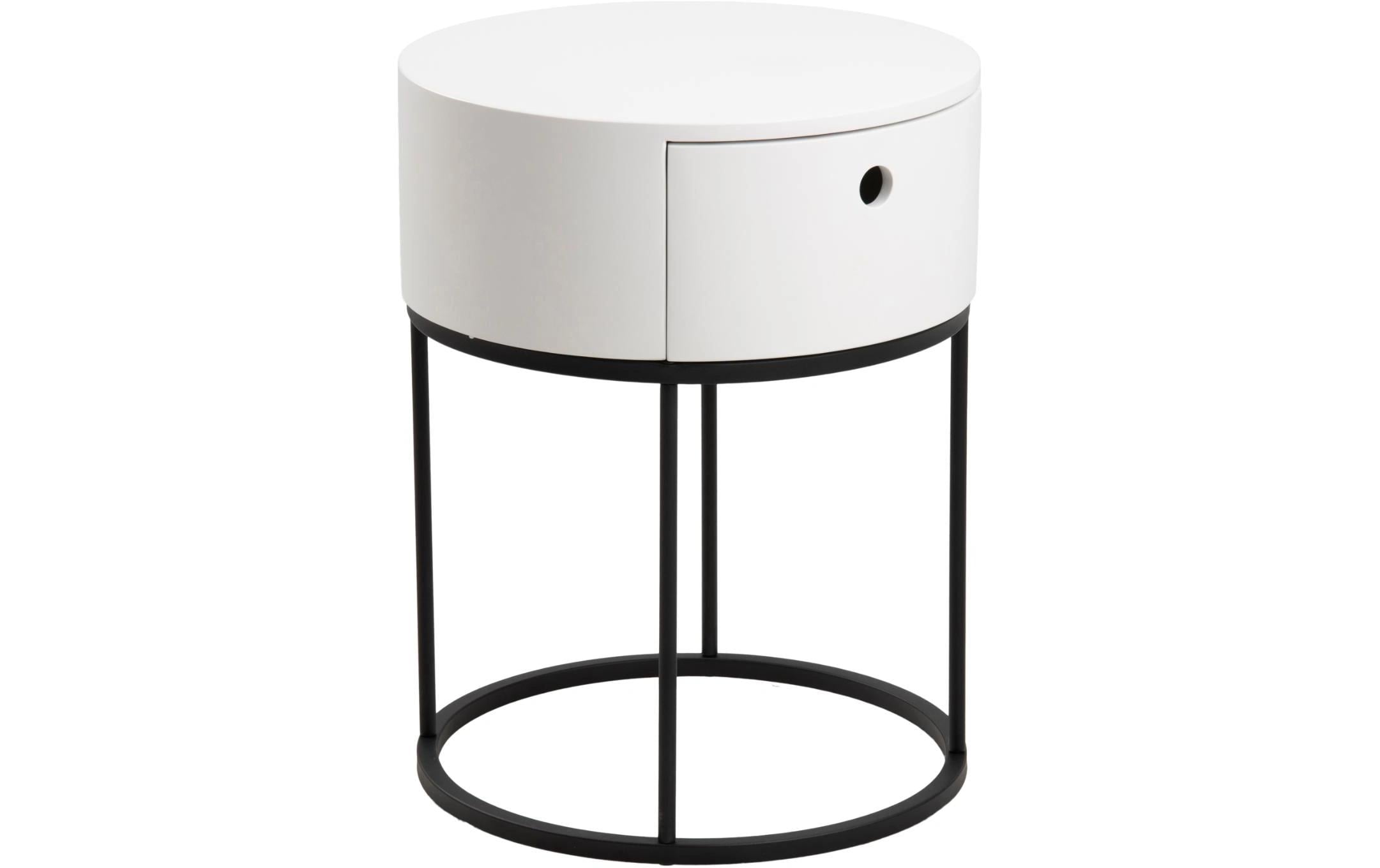 AC Design Nachttisch Polo Ø 40 x 51 cm, Schwarz/Weiss AC Design Nachttisch Polo Ø 40 x 51 cm, Schwarz/Weiss