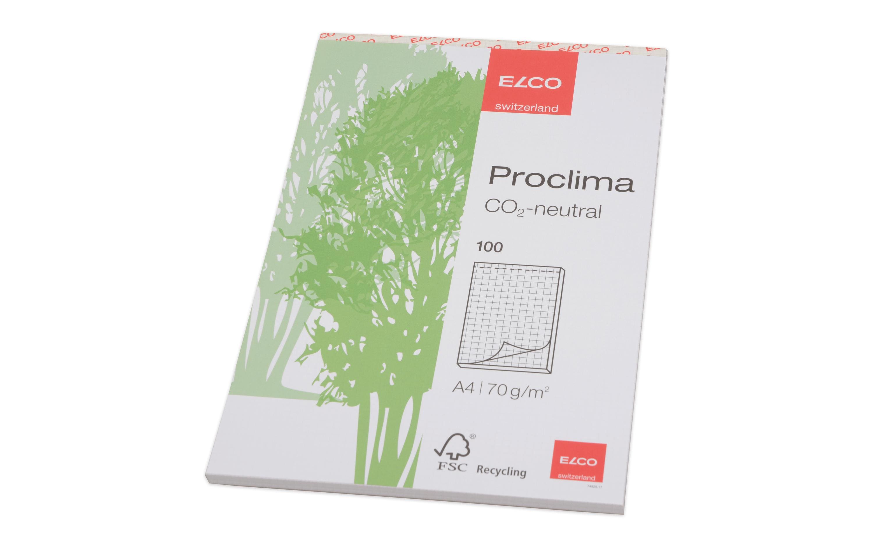 ELCO Notizblock Proclima A4, Kariert, 100 Blatt ELCO Notizblock Proclima A4, Kariert, 100 Blatt