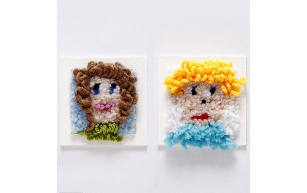 Creativ Company Stoff-Bastelset Stramin Baumwolle, Beige