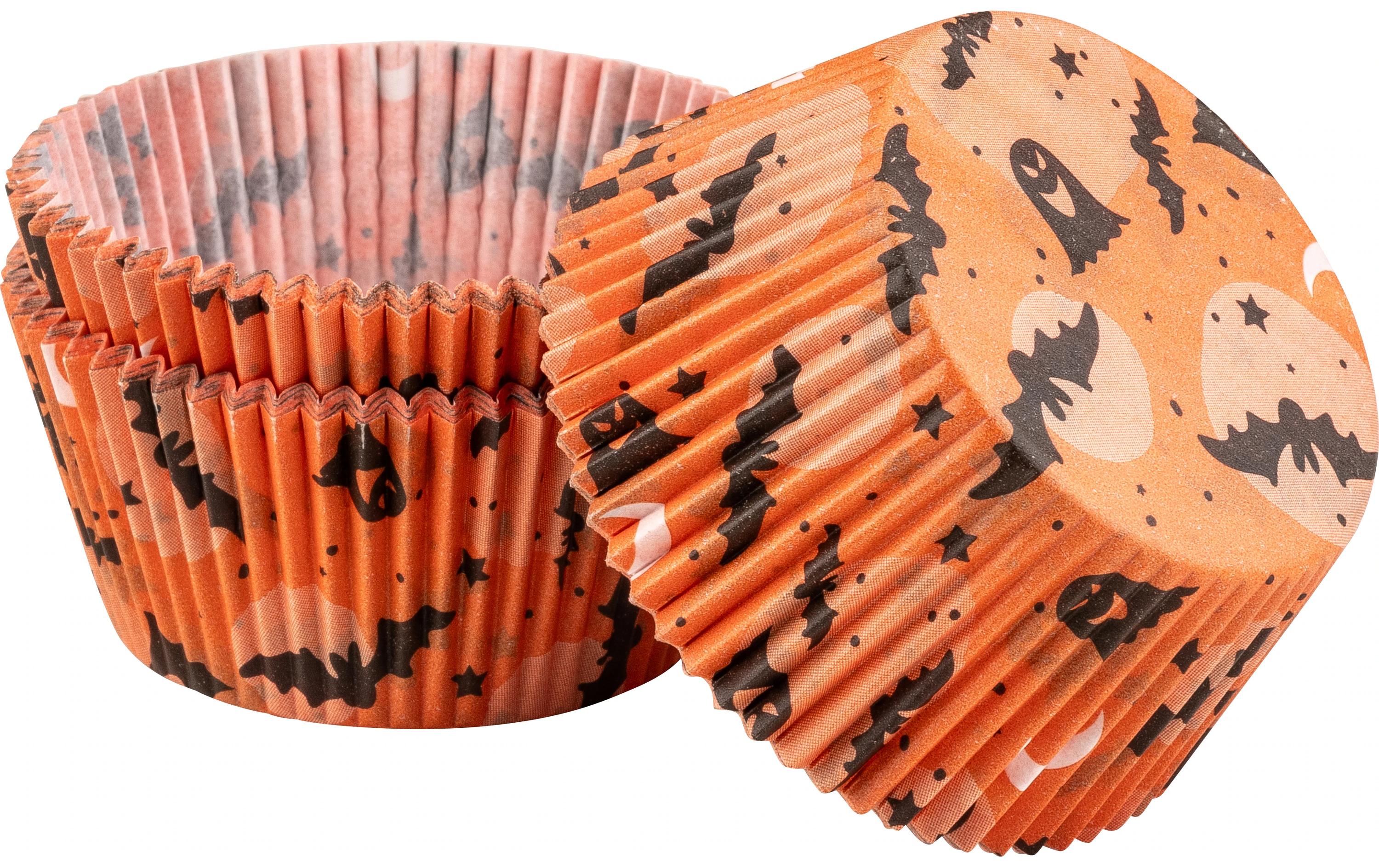 Zenker Muffin-Backform Happy Halloween 50 Stück, Orange