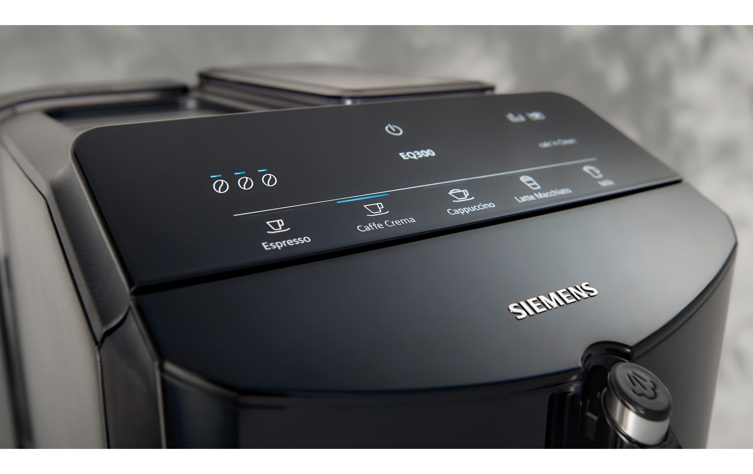 Siemens Kaffeevollautomat EQ300 Klavierlack schwarz TF301E19 Siemens Kaffeevollautomat EQ300 Klavierlack schwarz TF301E19