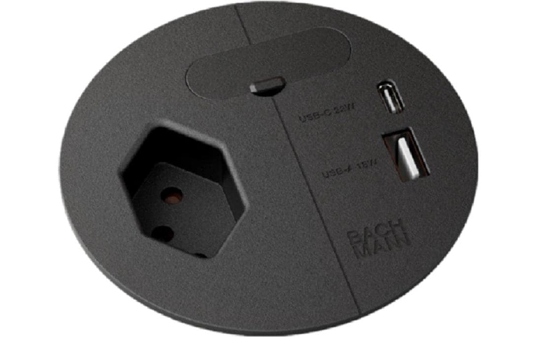 Bachmann Steckdose Loop in Charge A/C 22W, 0.2m - Schwarz Bachmann Steckdose Loop in Charge A/C 22W, 0.2m - Schwarz