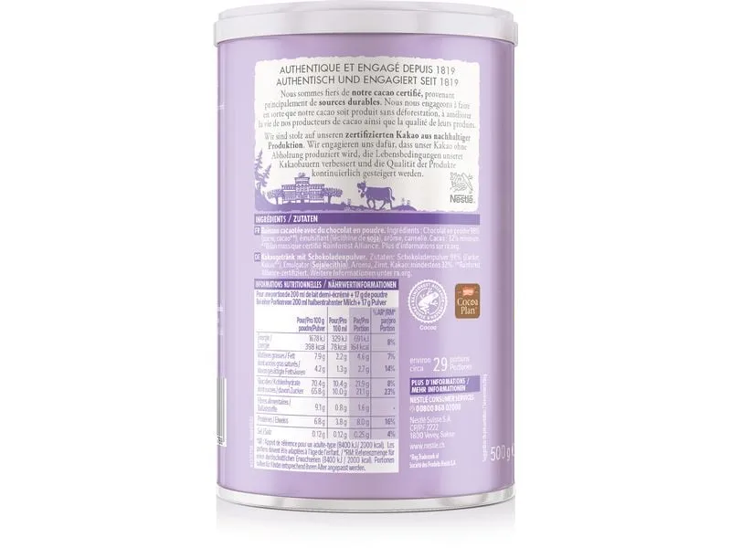 Cailler Le Chocolat – Schokoladenpulver 500 g Cailler Le Chocolat – Schokoladenpulver 500 g