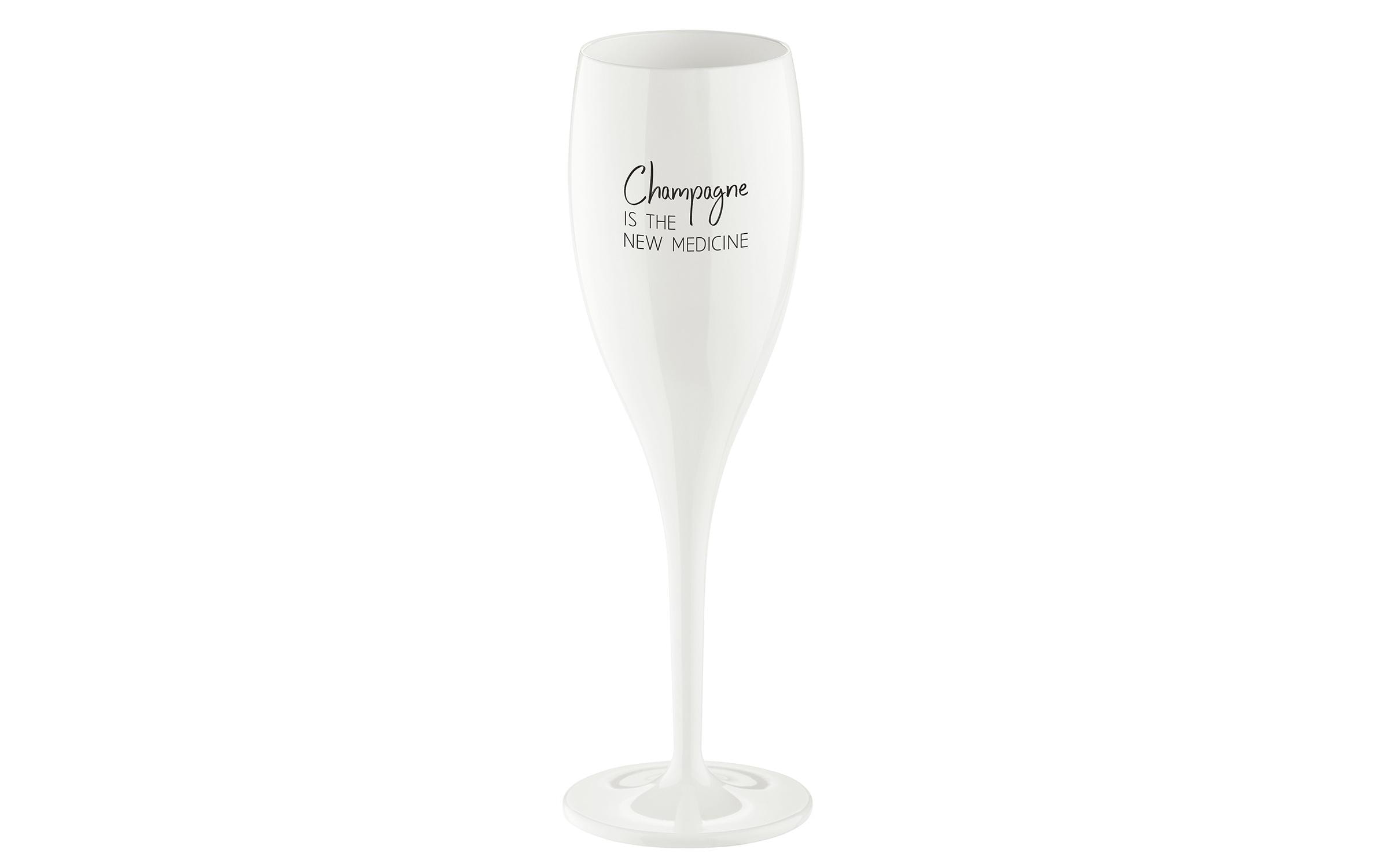 Koziol Sektglas Superglas Champagne is 100 ml, 1 Stück, Weiss
