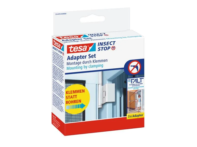 tesa Adapter für Fliegengitter FALT, Weiss tesa Adapter für Fliegengitter FALT, Weiss